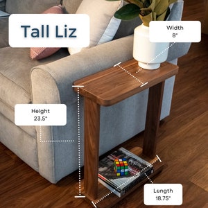 Classic Tall Liz Table in Walnut with a Simple, Elegant Design