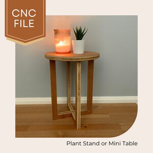 CNC Files for Two Plant Stands or Small Side Tables, CNC Router Project ...