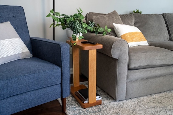 Tall Narrow Side Table, Solid Walnut Small Space Furniture, The Liz Table