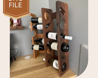 CNC Wine Rack File: Two Design Options (DXF)