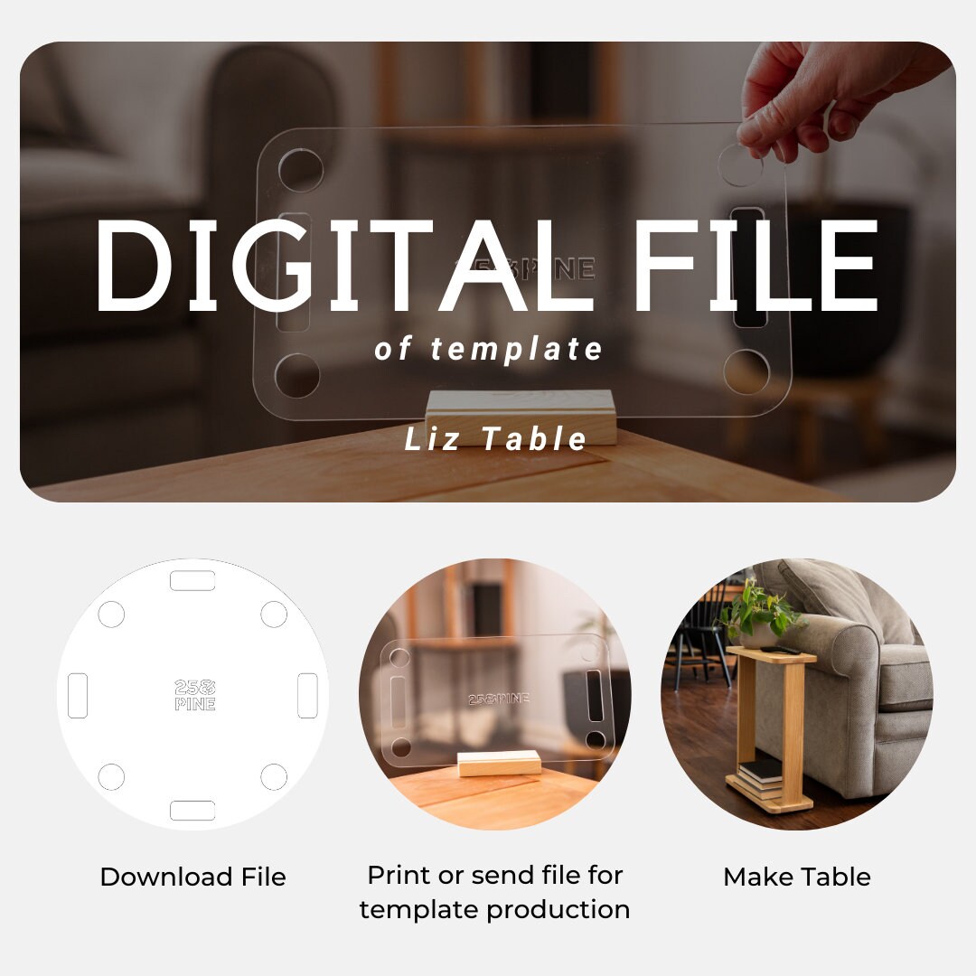 Liz Table Template Downloadable File, DIY Table With Router, Digital ...