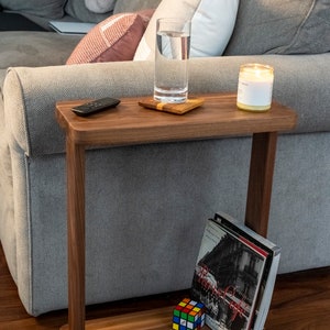 Modern Tall Liz Table in Ash, Cherry, or Walnut for Small Spaces