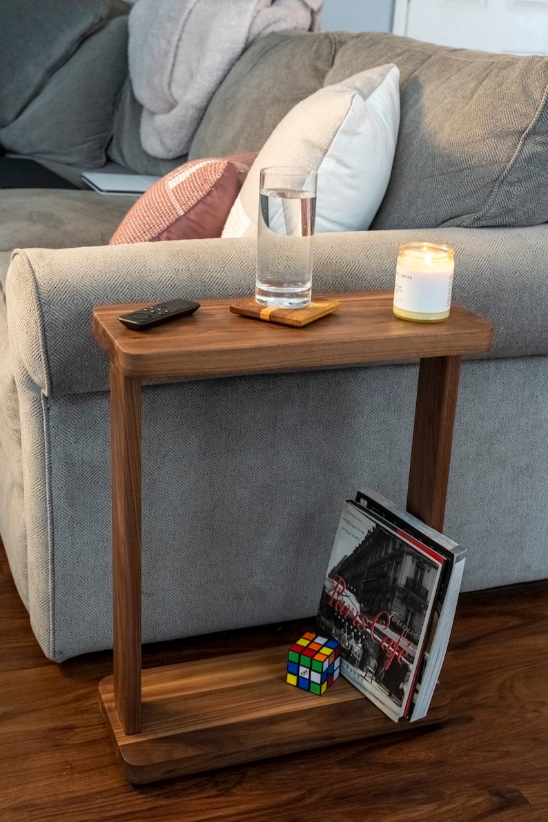 Modern Tall Liz Table in Ash, Cherry, or Walnut for Small Spaces