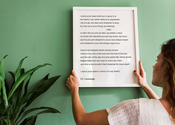Instant Download Poetry Quote Art Ee Cummings Print Art I Etsy
