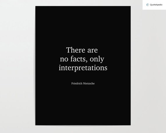 Friedrich Nietzsche Quote Print There Are No Facts Famous Etsy