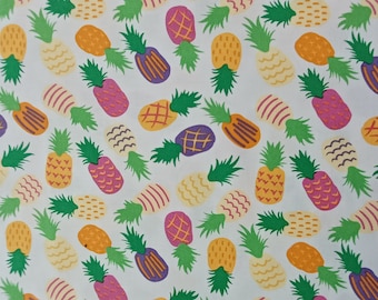 Ananas aux couleurs vives, 100 % coton, couleurs vives, masque