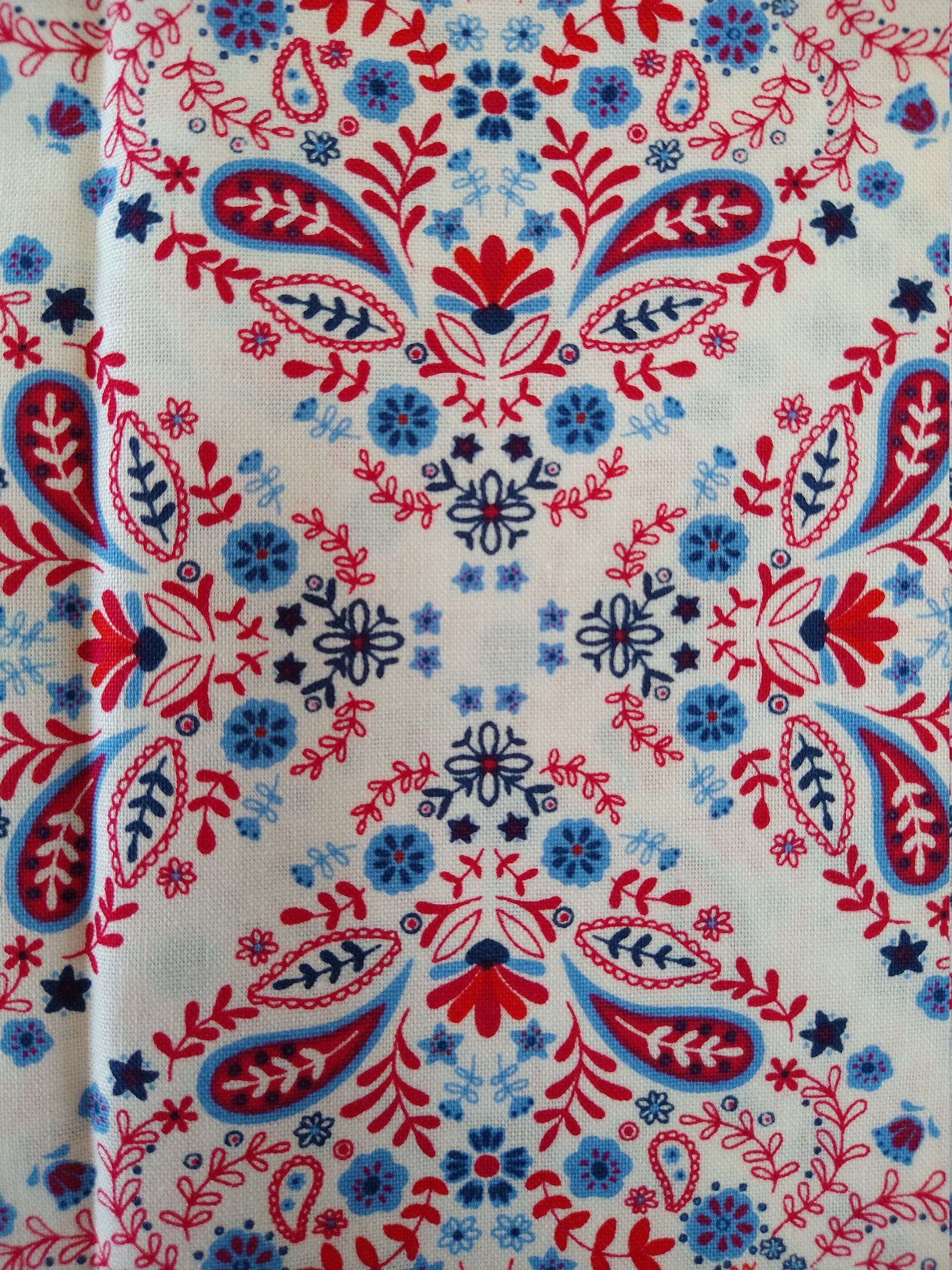 Red White blue fabric Fourth July Theme 100% Cotton - Etsy