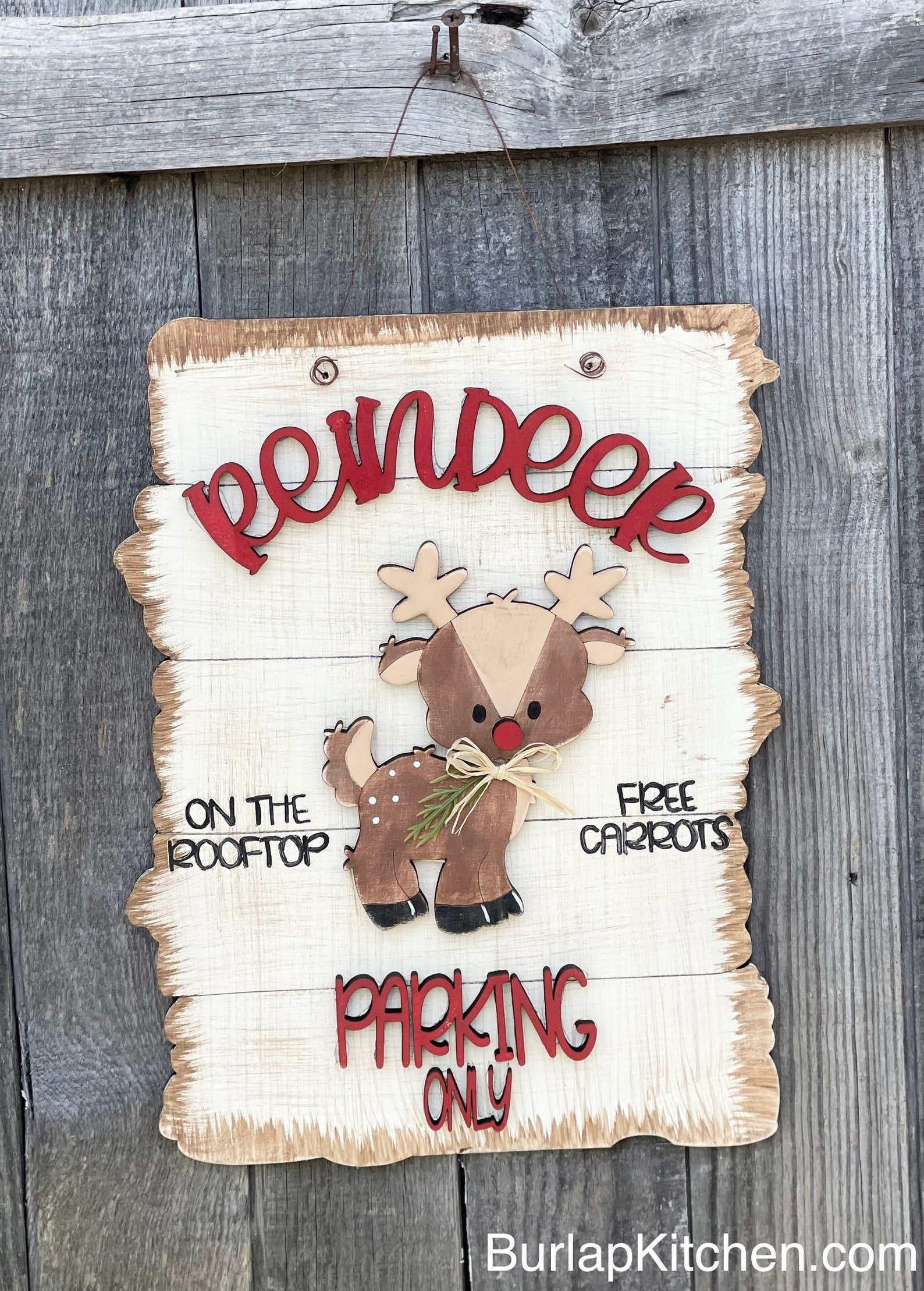 Reinder Sign CK) Reindeer Sign - MDF Craft Kit, FREE Shipping - Etsy