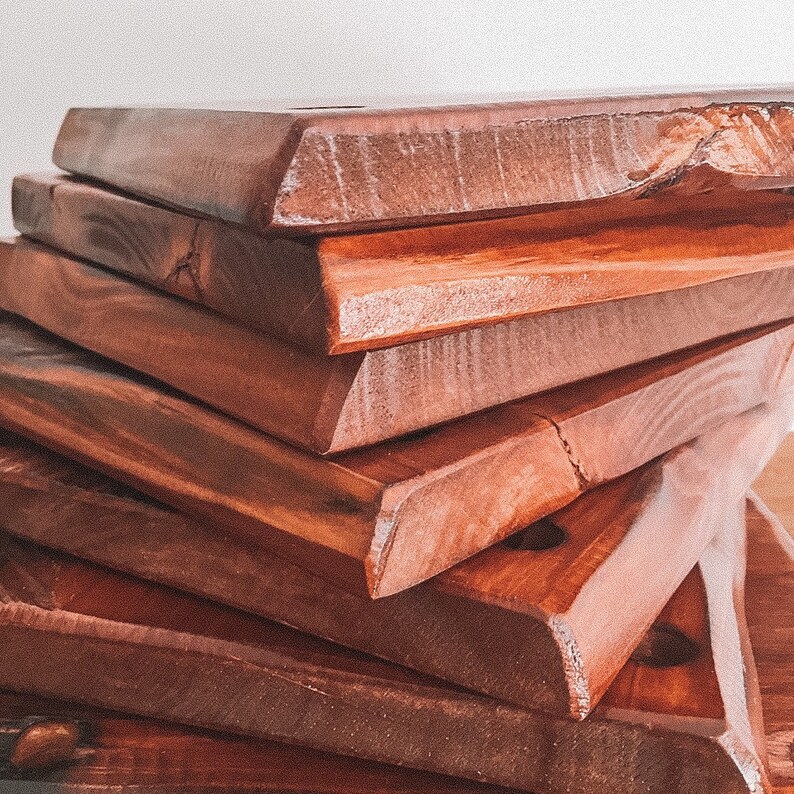 Bunya Pine hanging shelf dark wood plant shelf bohemian Etsy