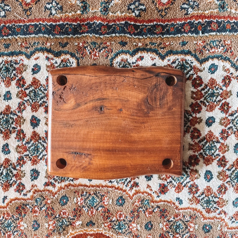 Bunya Pine Hanging Shelf Dark Wood Plant Shelf Bohemian Etsy