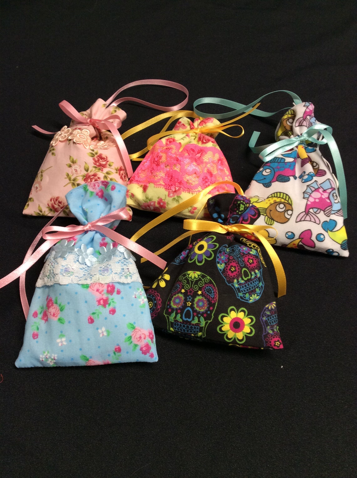 Vintage pink rice scented bag with beautiful tea rose Etsy.de