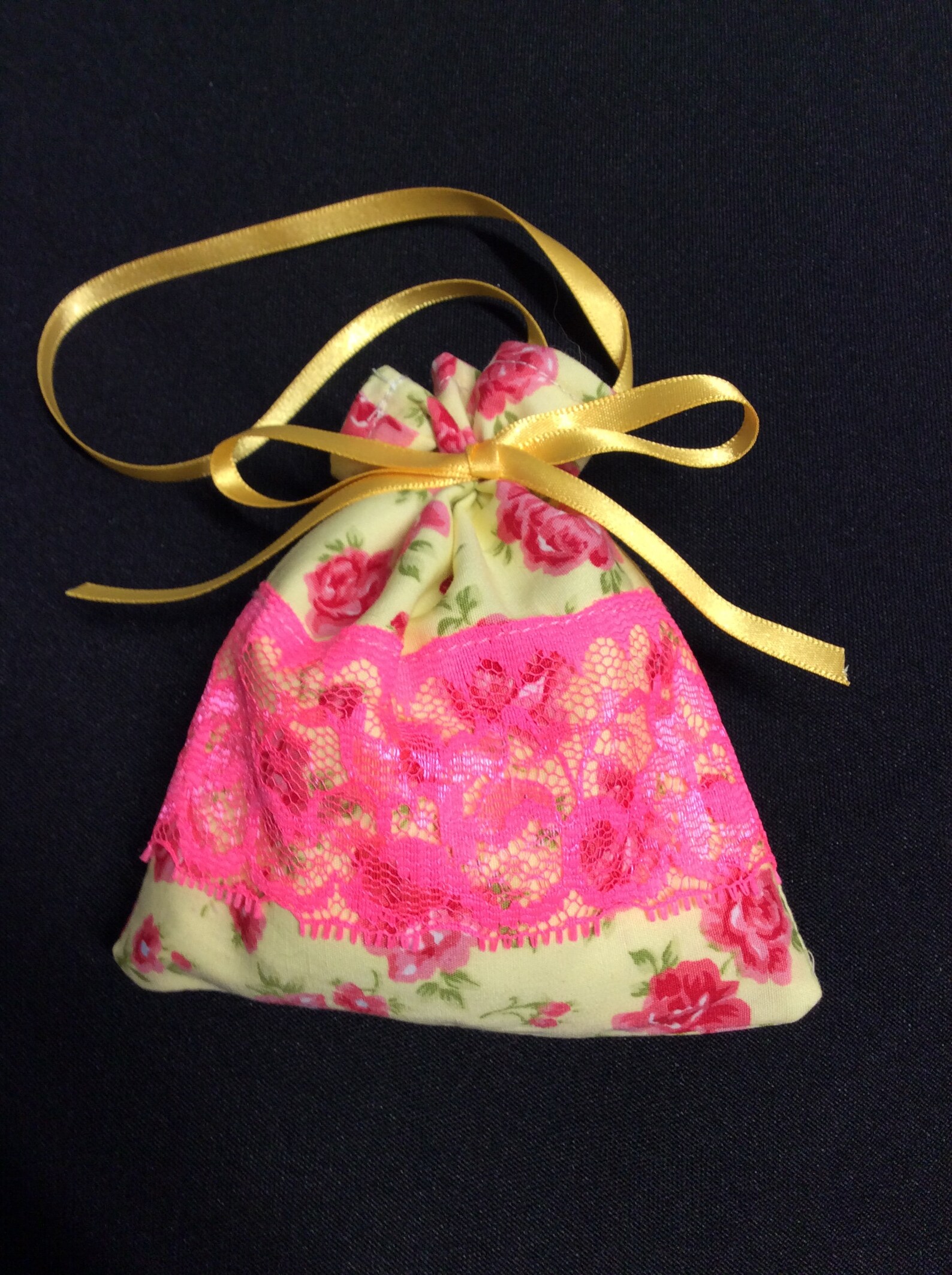 Vintage pink rice scented bag with beautiful tea rose Etsy.de