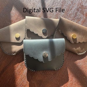 Leder Geldbörse, Münzbeutel, Ledermuster, Laser Cut Datei SVG, digitaler Download