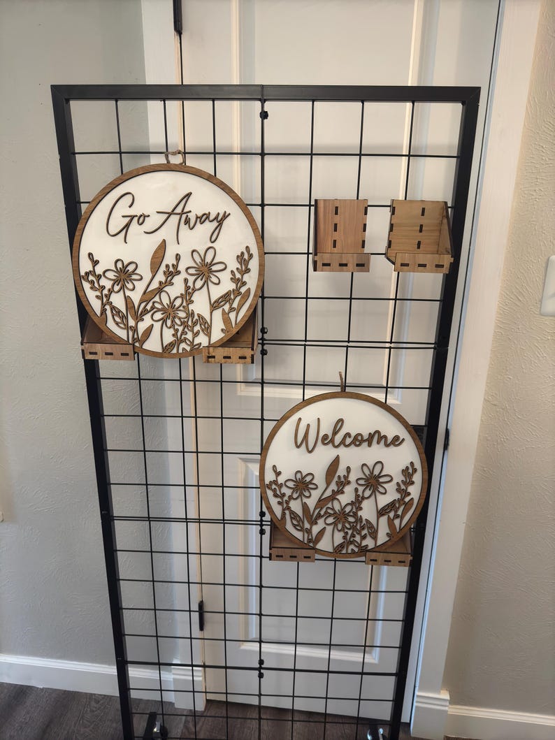 Wire Rack Display Brackets: Adjustable Width, Laser Cut File (SVG, AI ...