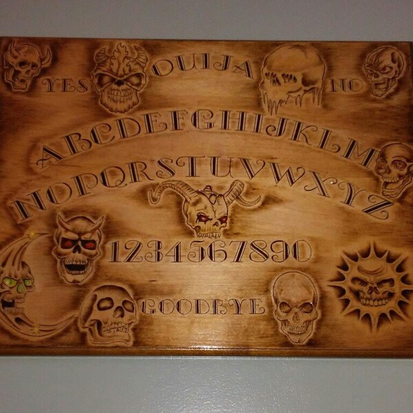 Ouija Board, Spirit Board, Skulls, Game Board Art