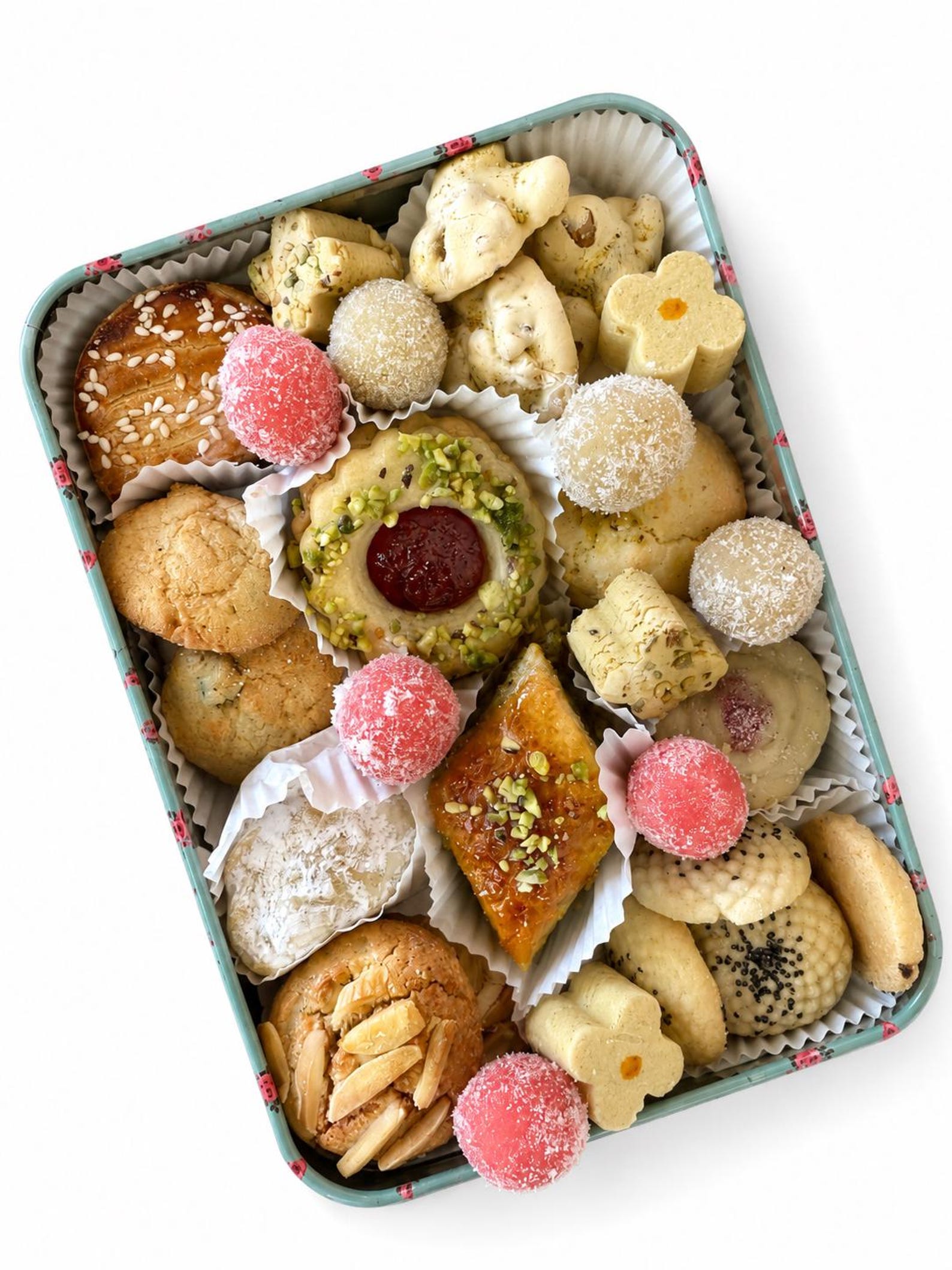 Assorted Cookie in a box for Nowruz Norooz Gift Haft seen Yalda Christmas
