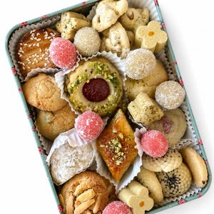 Assorted Cookie in a box for Nowruz Norooz Gift Haft seen Yalda Christmas