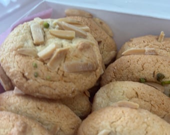 Galleta Qorabieh de almendras casera sin gluten Nowruz Norooz Recién horneada Regalo