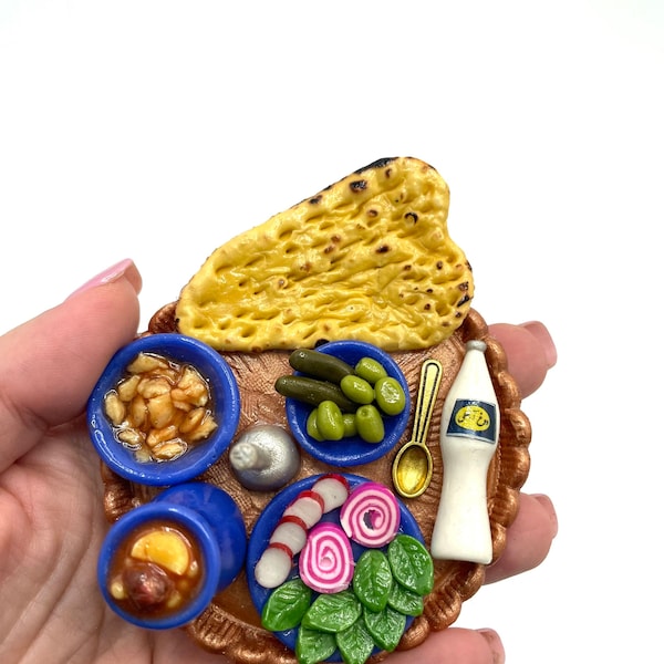 Handmade Dizi Tray  miniature Magnet