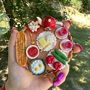 Handmade Breakfast Tray Miniature Decor Best Gift