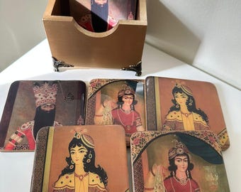 Posavasos de madera con decoración de resina recubierta, Nowruz Yalda, la noche más larga de Navidad, el mejor regalo para el Día de la Madre