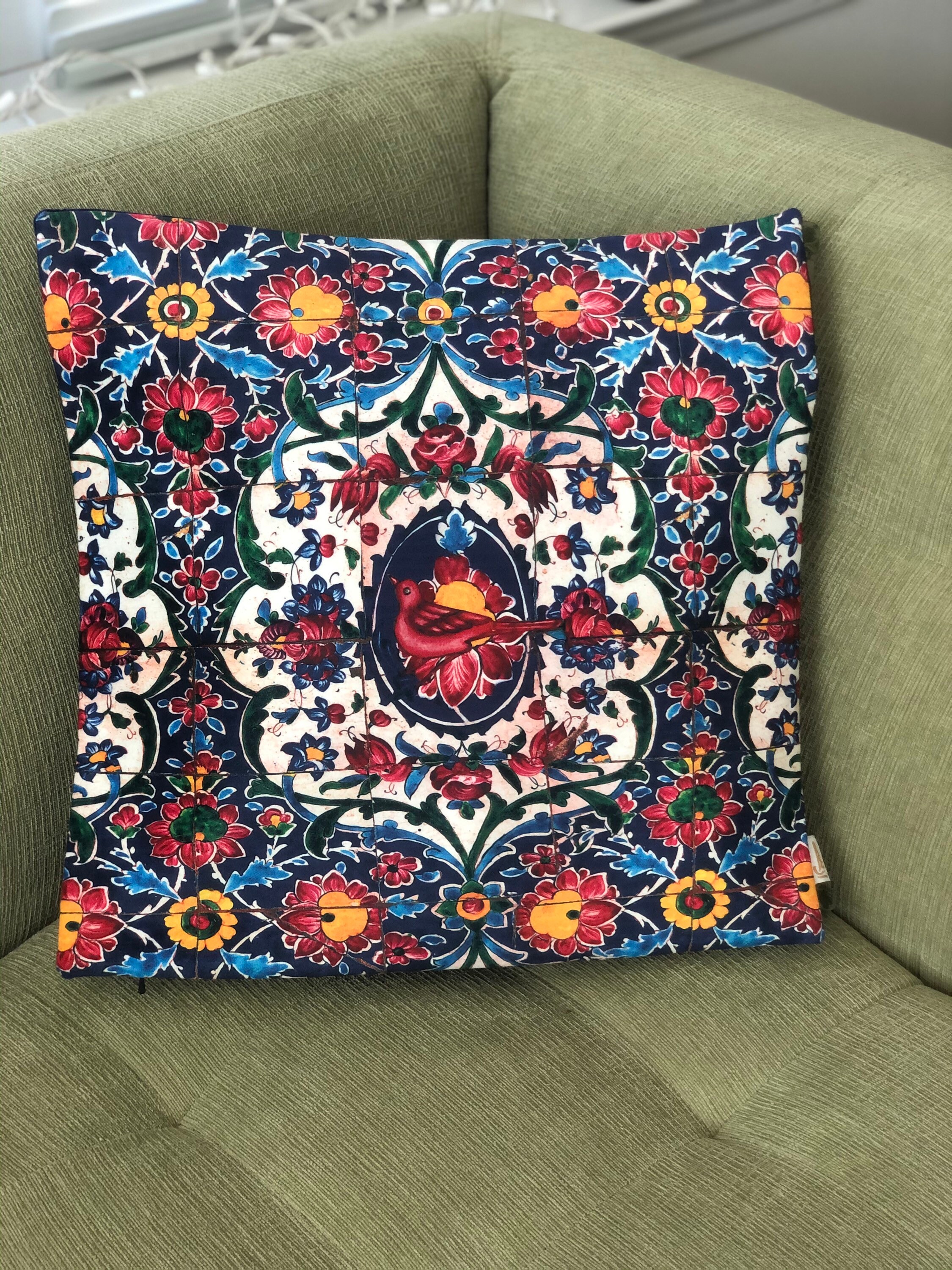 Decorative Persian Calligraphy Cushion Cover . Best Gift For Etsy