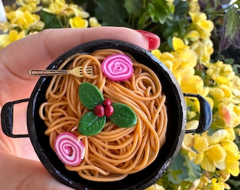Makarooni Bandeja en miniatura Regalo Decoración Imán Pasta