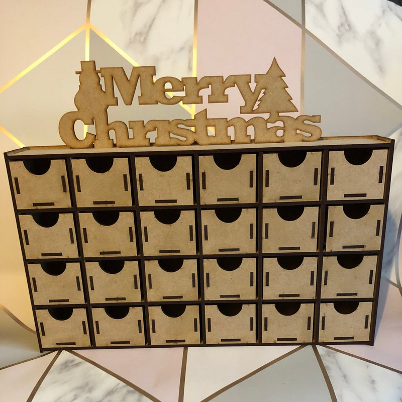 Wooden Advent Calendar Etsy