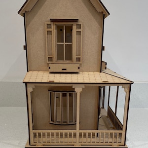 Blanc uni Créez votre propre MDF Dolls House Kit maison de poupée miniature 1:12 24 échelle, projet dartisanat, modélisme, peinture de bricolage pour enfants décorer image 7