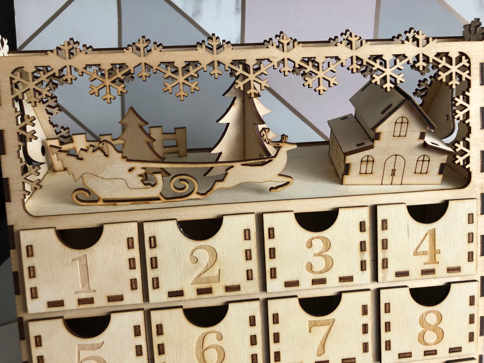 Handmade Make Your Own Wooden Advent Calendar Craft Kit DIY Etsy Handmade Make Your Own Wooden Advent Calendar Craft Kit DIY Etsy
