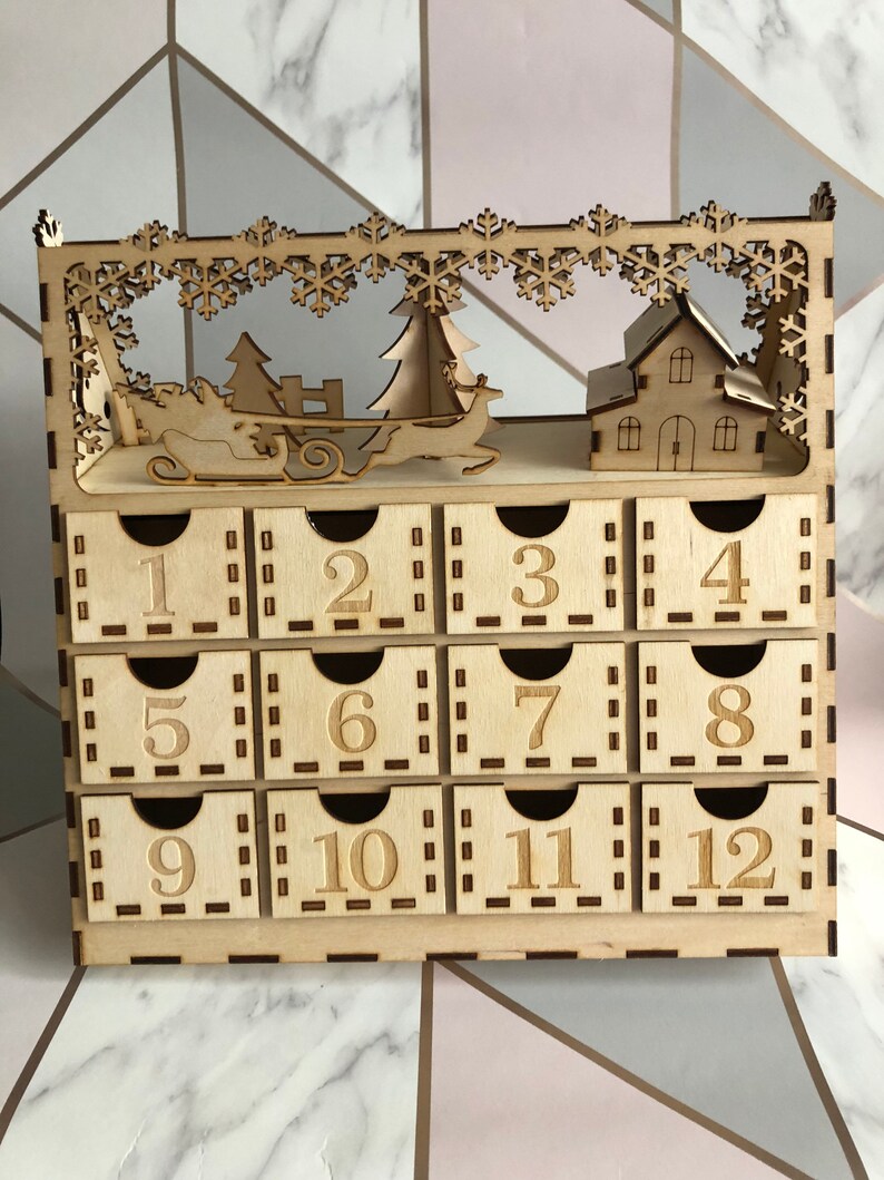 Handmade Make Your Own Wooden Advent Calendar Craft Kit DIY Etsy Handmade Make Your Own Wooden Advent Calendar Craft Kit DIY Etsy