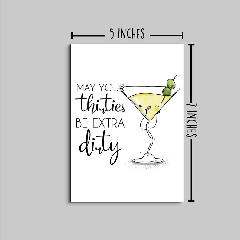 30th Birthday Card Dirty 30 Printable Cards Birthday Card - Etsy