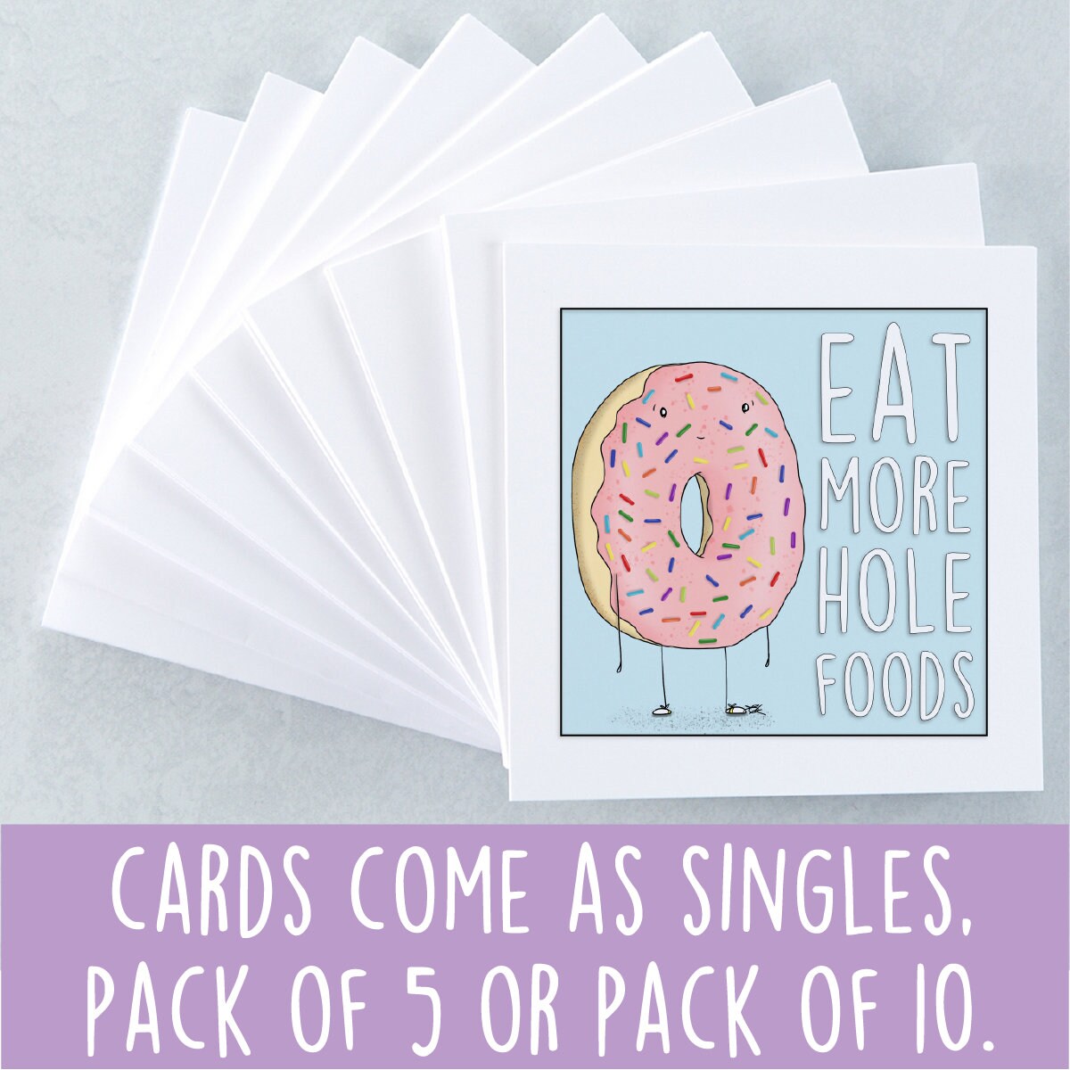 Hole Foods Card Pun Cards Funny Birthday Card Food Puns Etsy