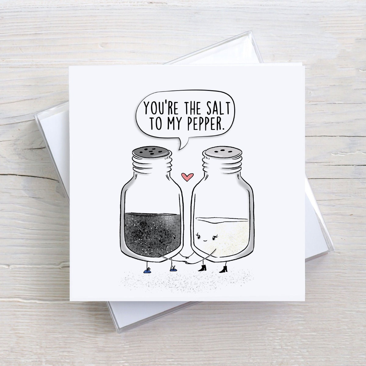 Salt and Pepper Card Valentines Day Cards Valentines Day Etsy
