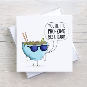 Pho Card, Funny Fathers Day Card, Fathers Day Card, 30th Birthday Card, Dad Birthday Card, 40th Birthday Card, Father's Day Card, Funny Card