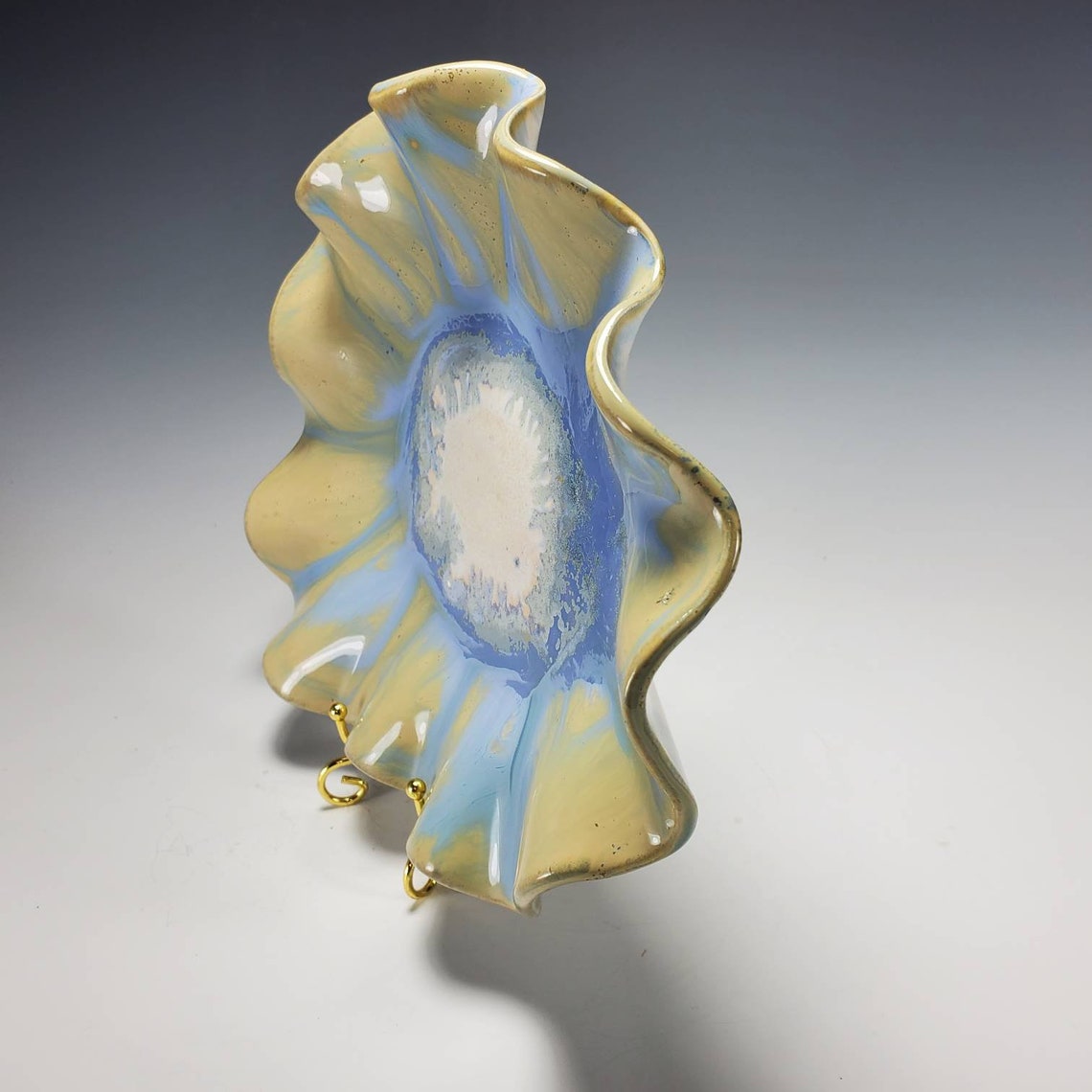 Decorative Ceramic Fluted Bowl Etsy