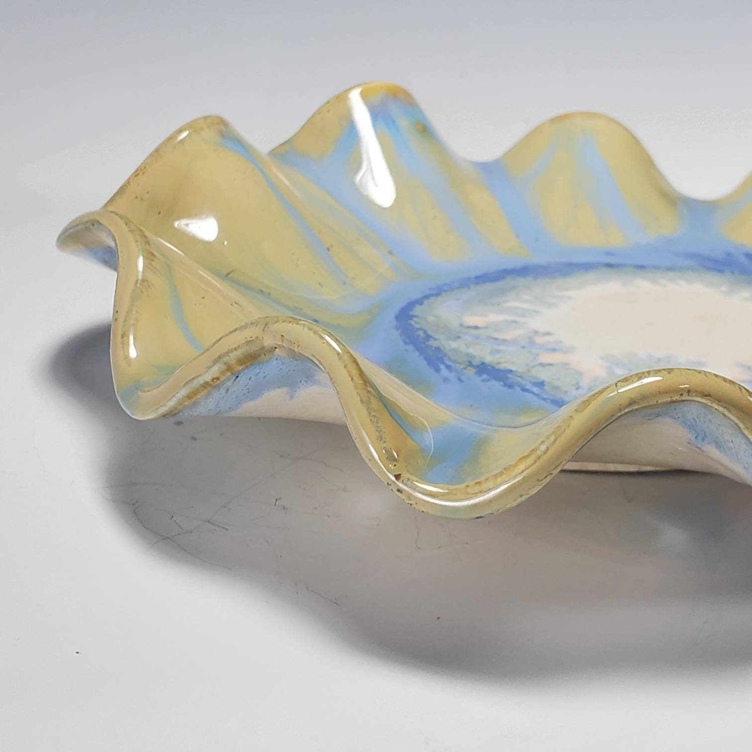 Decorative Ceramic Fluted Bowl Etsy