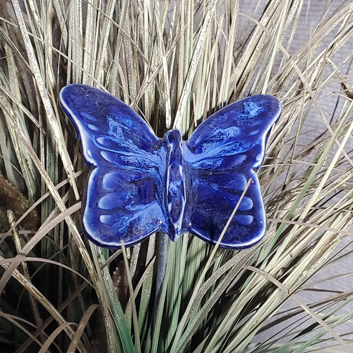Small Handmade Ceramic Butterfly Garden Decor on Stake Etsy
