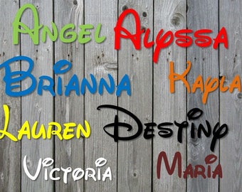 DISNEY Wooden Words/Letters ,Personalised Letters Wall//Home/Gift letters names