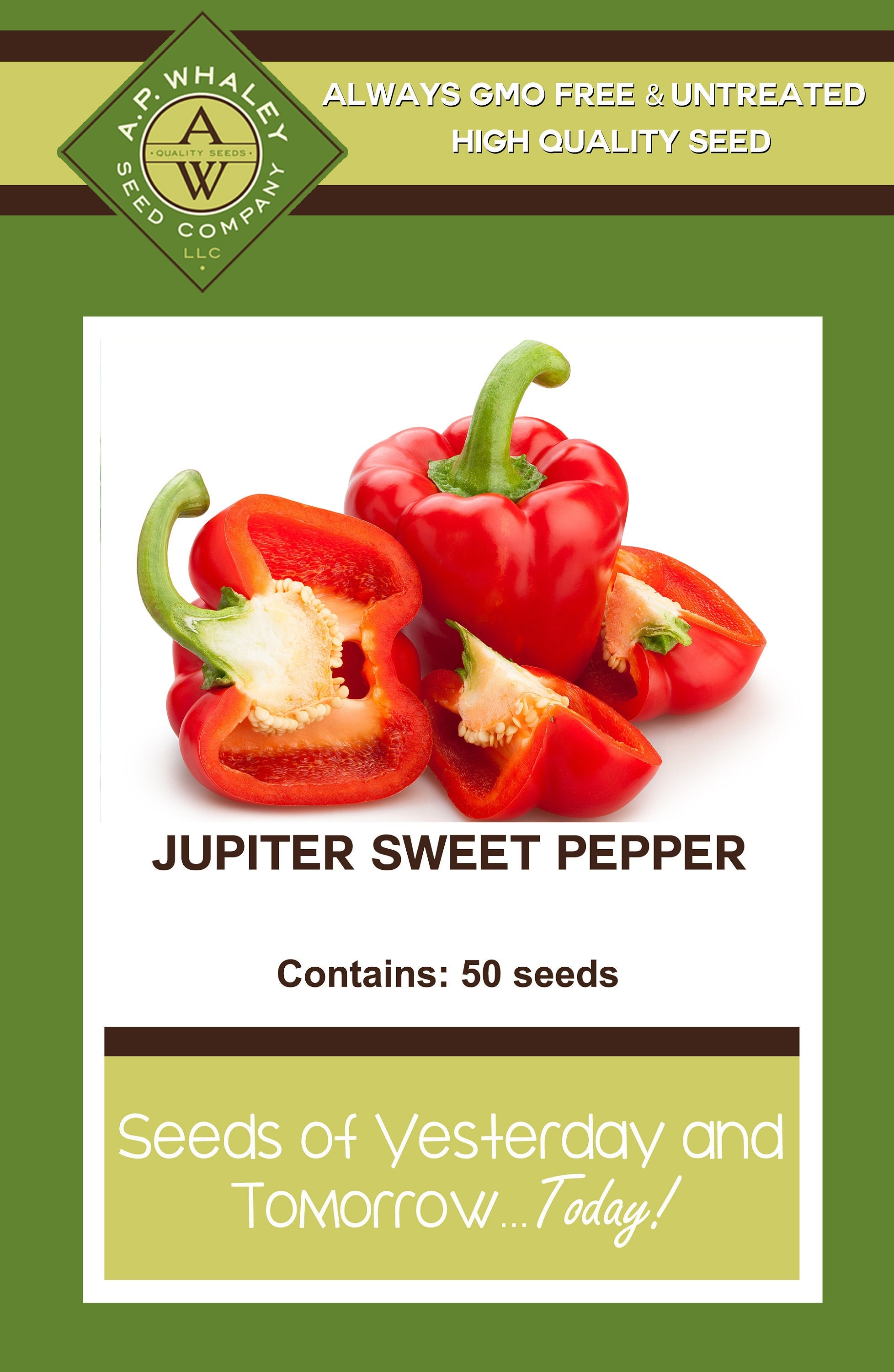 Jupiter Sweet Pepper Seed 50 Ct Packet Etsy