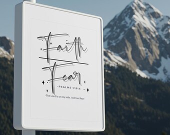 Fe sobre el miedo, Fe sobre el miedo PNG, Fe sobre el miedo Descarga digital, PNG cristiano, PNG cristiano, Versículo bíblico png