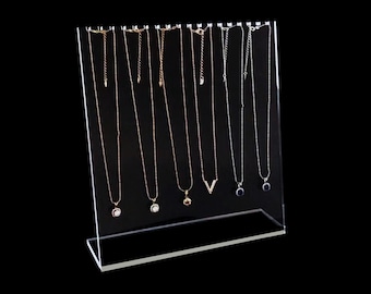 Necklace Display Panel High Quality Clear Acrylic Modern Concept Neutral Tone Practical Ideal for Home Store Trade Shows