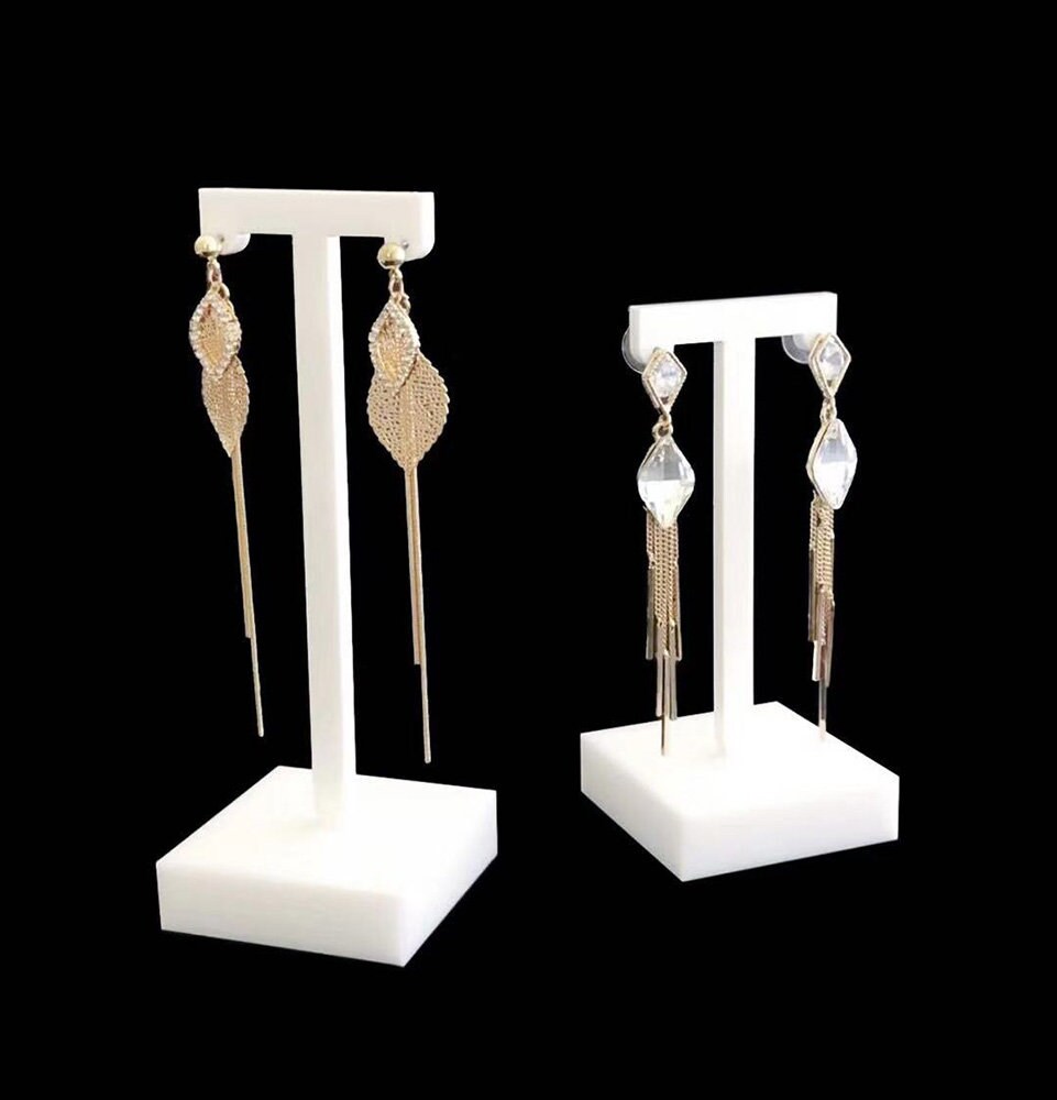 Solid Acrylic White Earring Stands for Fine Jewelry Trade Show Etsy