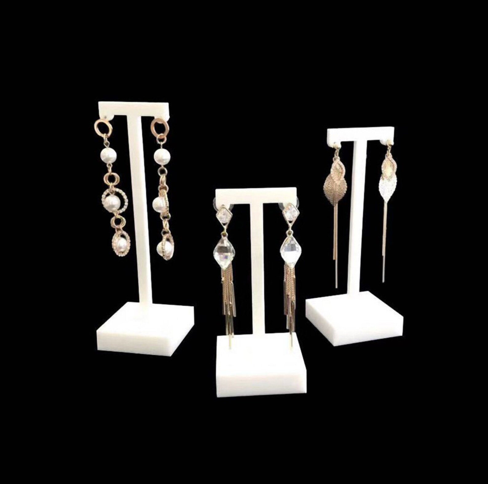 Solid Acrylic White Earring Stands for Fine Jewelry Trade Show Etsy