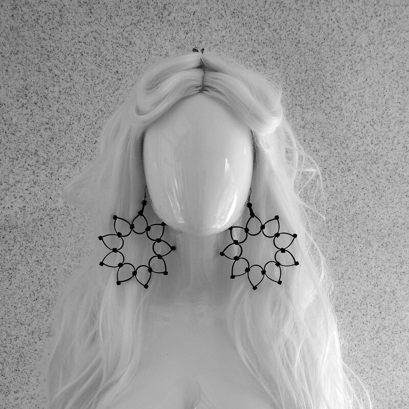 Ingur Hoop Earring - Black main image 0