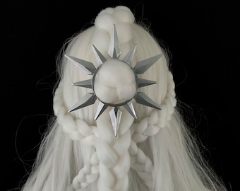 Silver or Gold Sunburst Hair Bun Crown