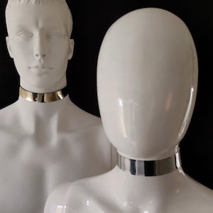 Soft Gold or Silver Choker Collar / Minimalist Adjustable Gold or Silver Collar Necklace