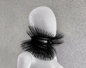 Black Spike Choker / Black Neckiece / Spike Collar / Unisex Neck Jewelry