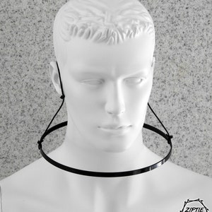 Minimalistic Floating Necklace / Black Futuristic Necklace