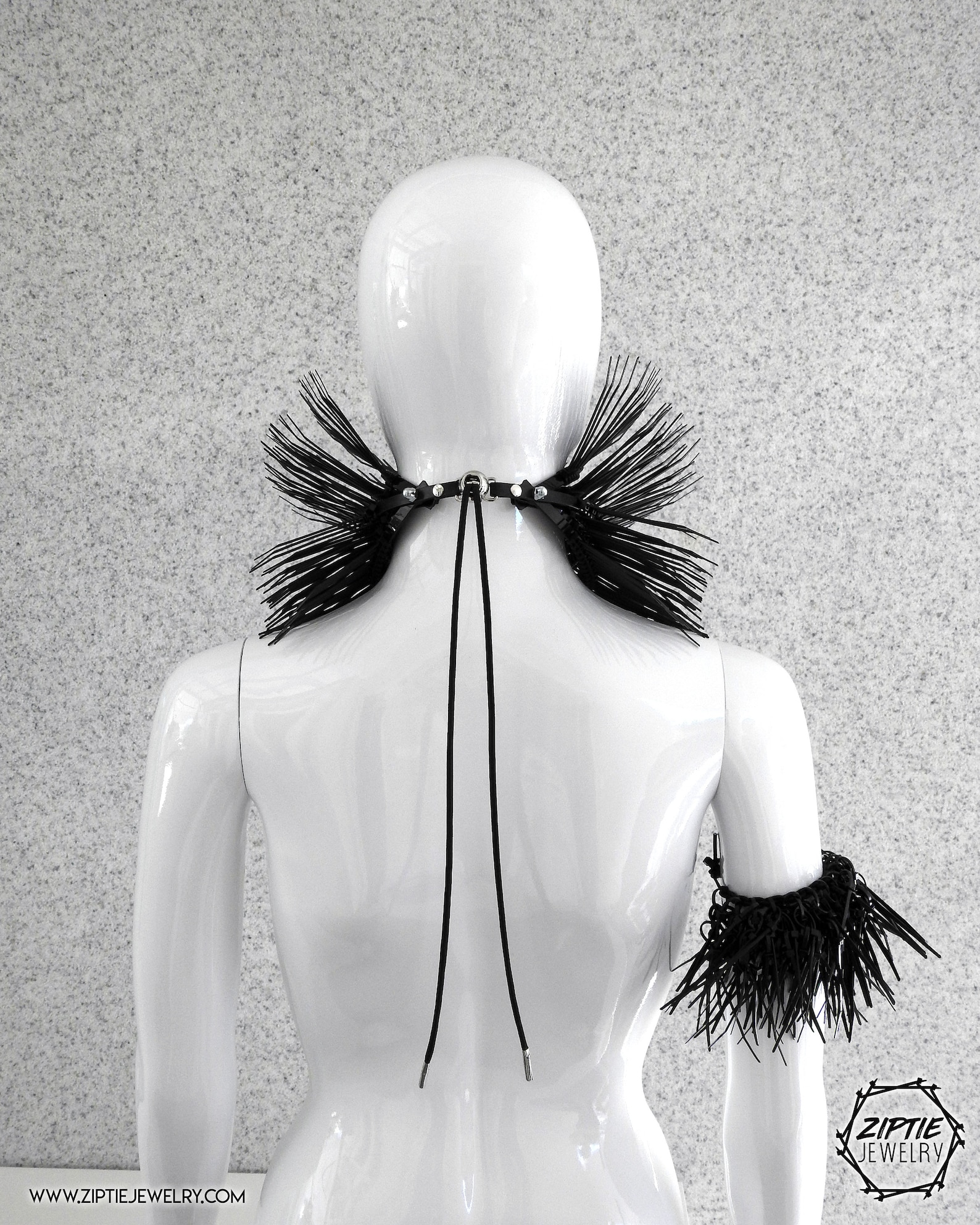 Black Spike Choker / Black Neckiece / Spike Collar / Unisex Etsy